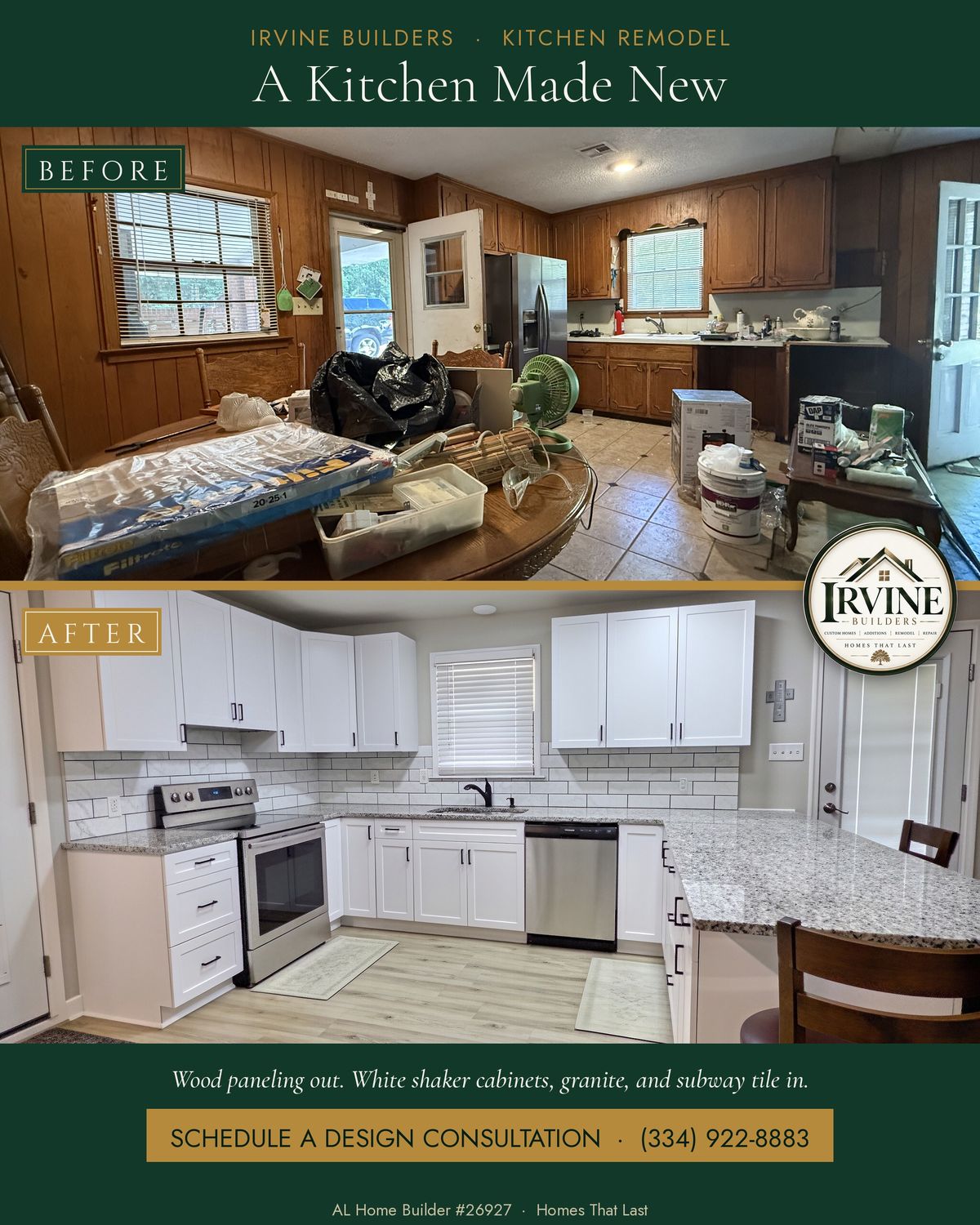 Kitchen remodel before and after