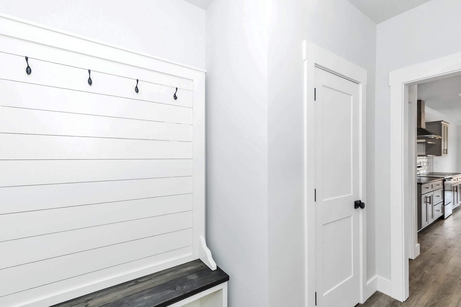 The Modern Farmhouse mudroom bench