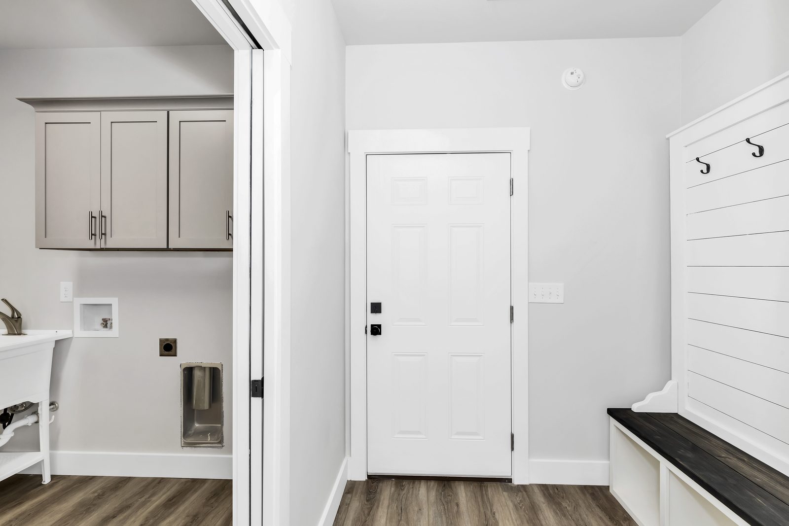 The Modern Farmhouse mudroom