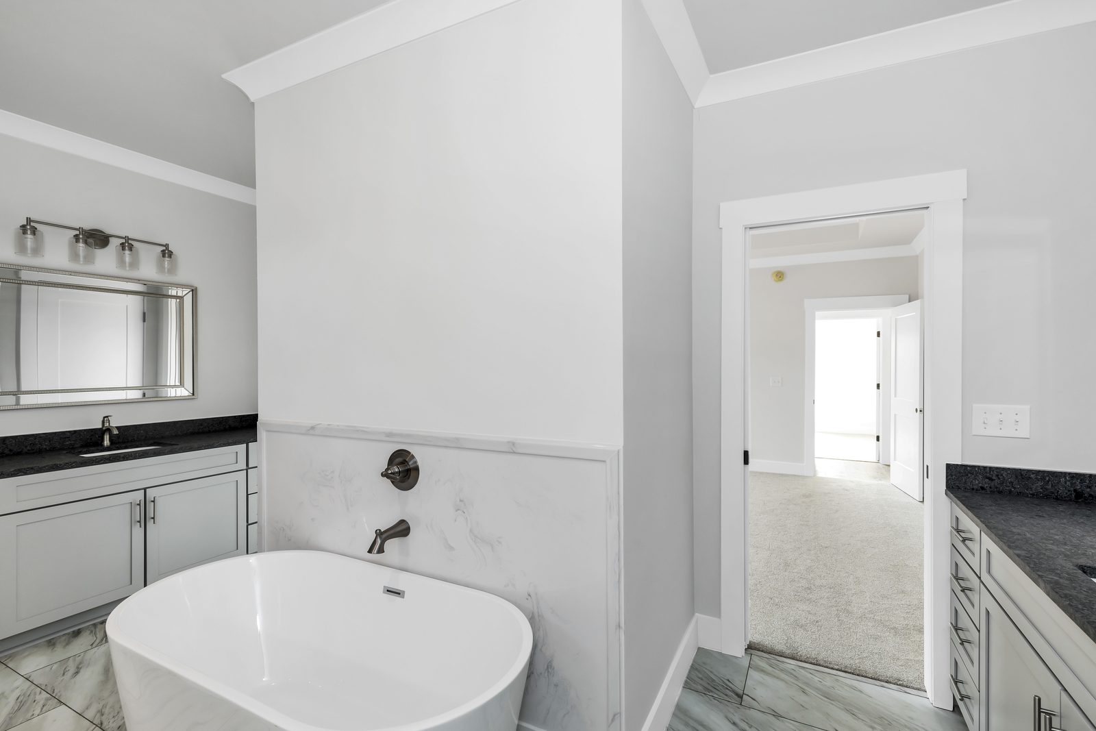 The Modern Farmhouse primary bath tub