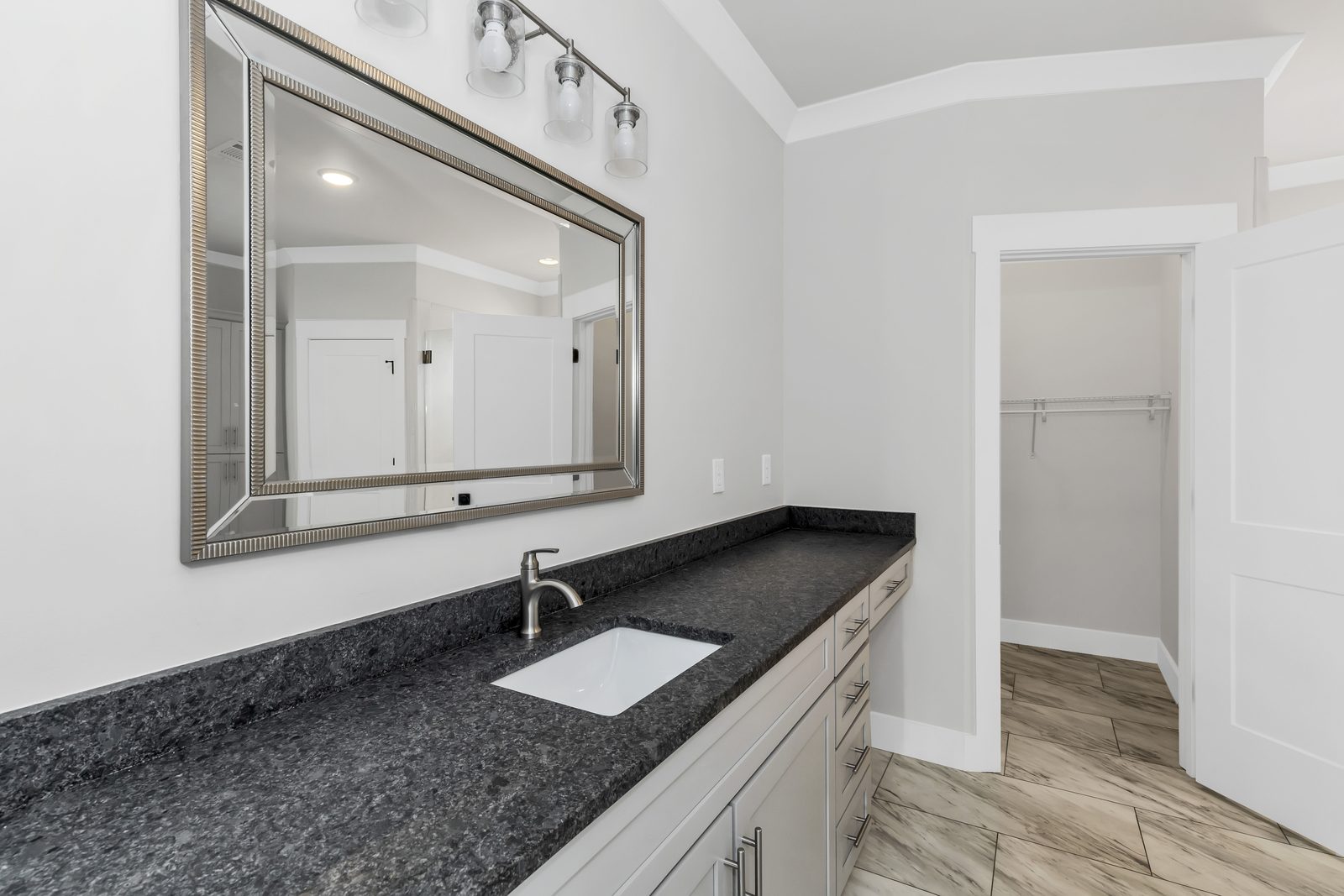 The Modern Farmhouse primary bath vanity