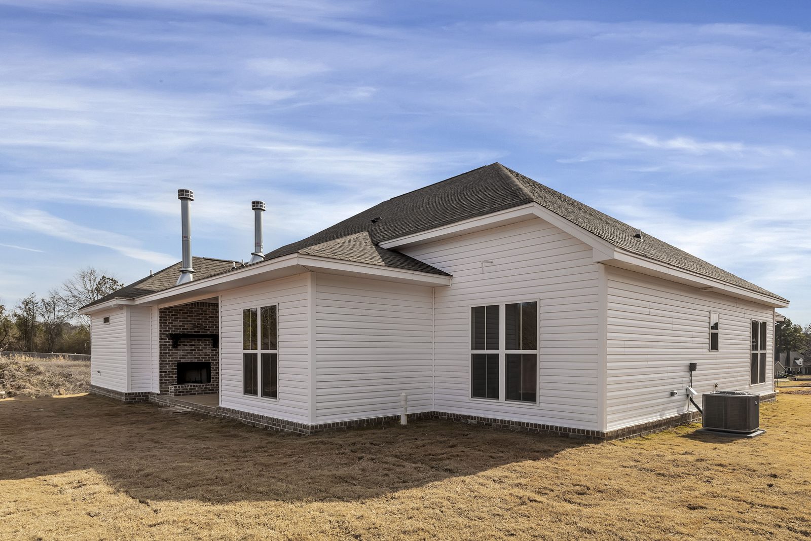 The Modern Farmhouse rear corner exterior